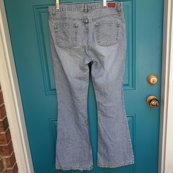 Guess Jeans Vintage Low Rise Bell Bottom Light Blue Denim Flared Leg VTG - Picture 14 of 15